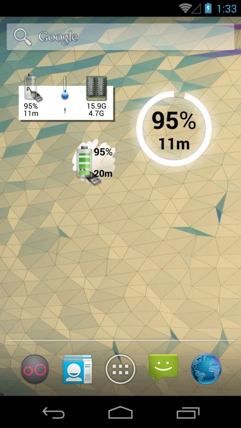 Android application Battery Widget Pro screenshort