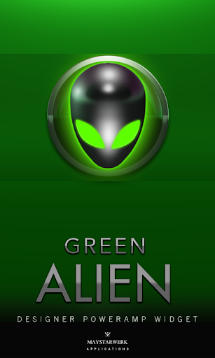 Poweramp Widget Green Alien