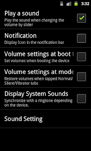 Volume control Screen 3