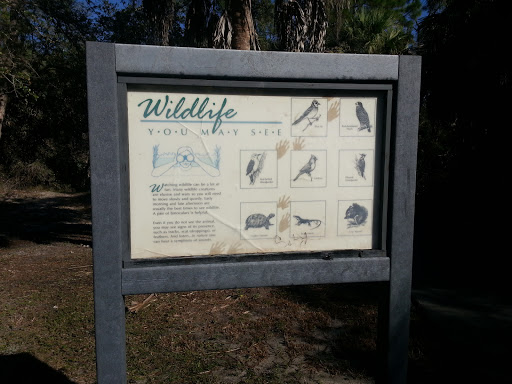 Bike Trail Wildlife Sign