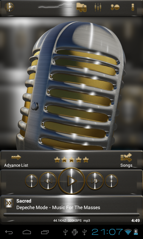gold platinum poweramp skin Screen 2