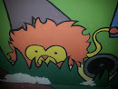 Hiding Lion Wall Mural
