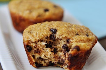 Whole Grain Banana Chocolate Chip Muffins