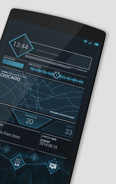 Android application Future ctOS - UCCW skin/theme screenshort