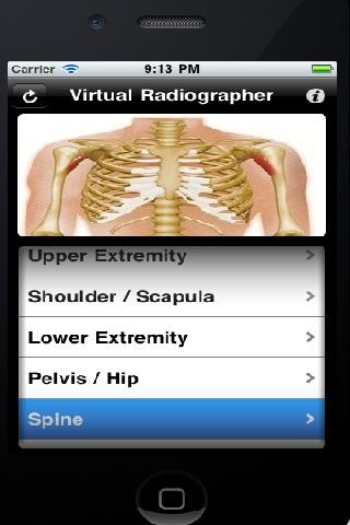 Android application Virtual Radiographer screenshort