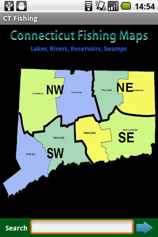 Android application Connecticut Fishing Maps - 5K screenshort