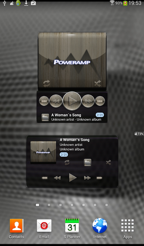 Android application Poweramp widget WOOD PLATIN screenshort