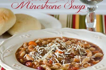 Slow Cooker Meatball Minestrone Soup