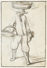 Man met twee manden en een kruik