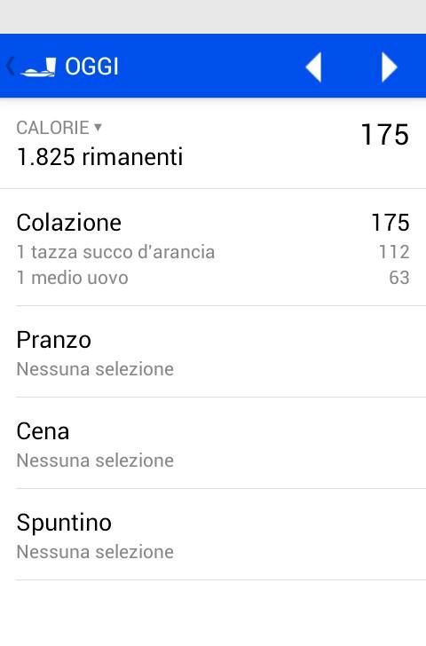 Diario alimentare Screen 3