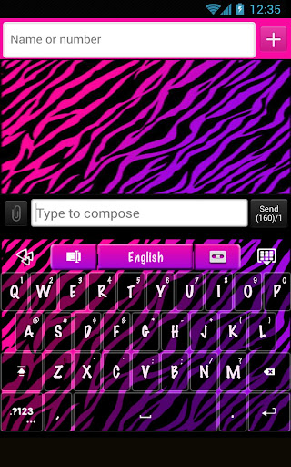 GO Keyboard Girly Zebra Theme