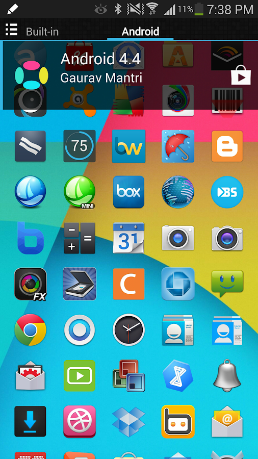Android 4.4 Kitkat Theme - screenshot