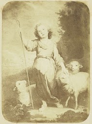 Prent met Christus als de Goede Herder