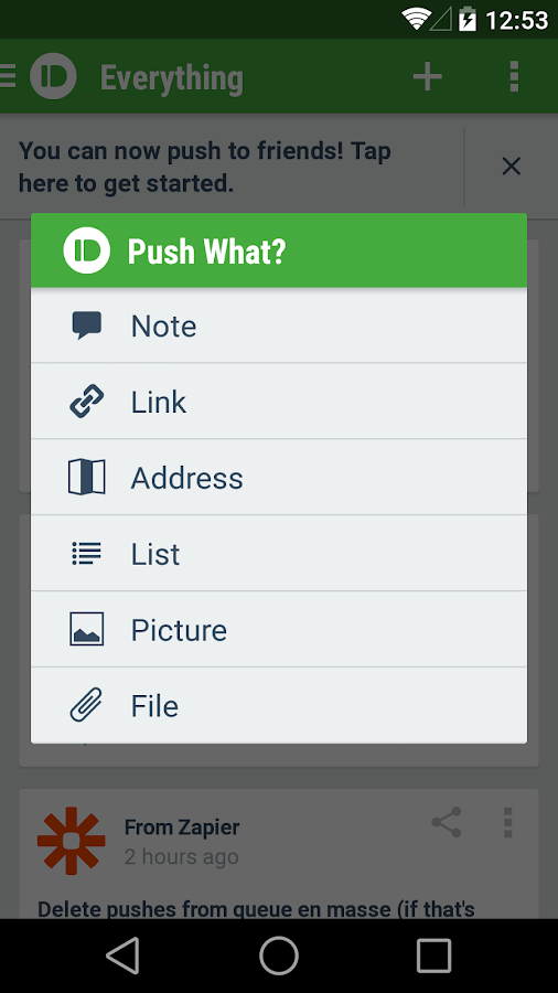 Pushbullet - screenshot