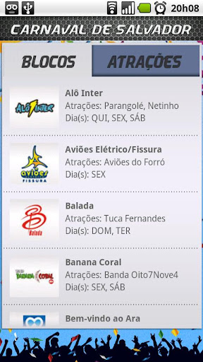 Carnaval de Salvador 2012 Android app Screenshot 3