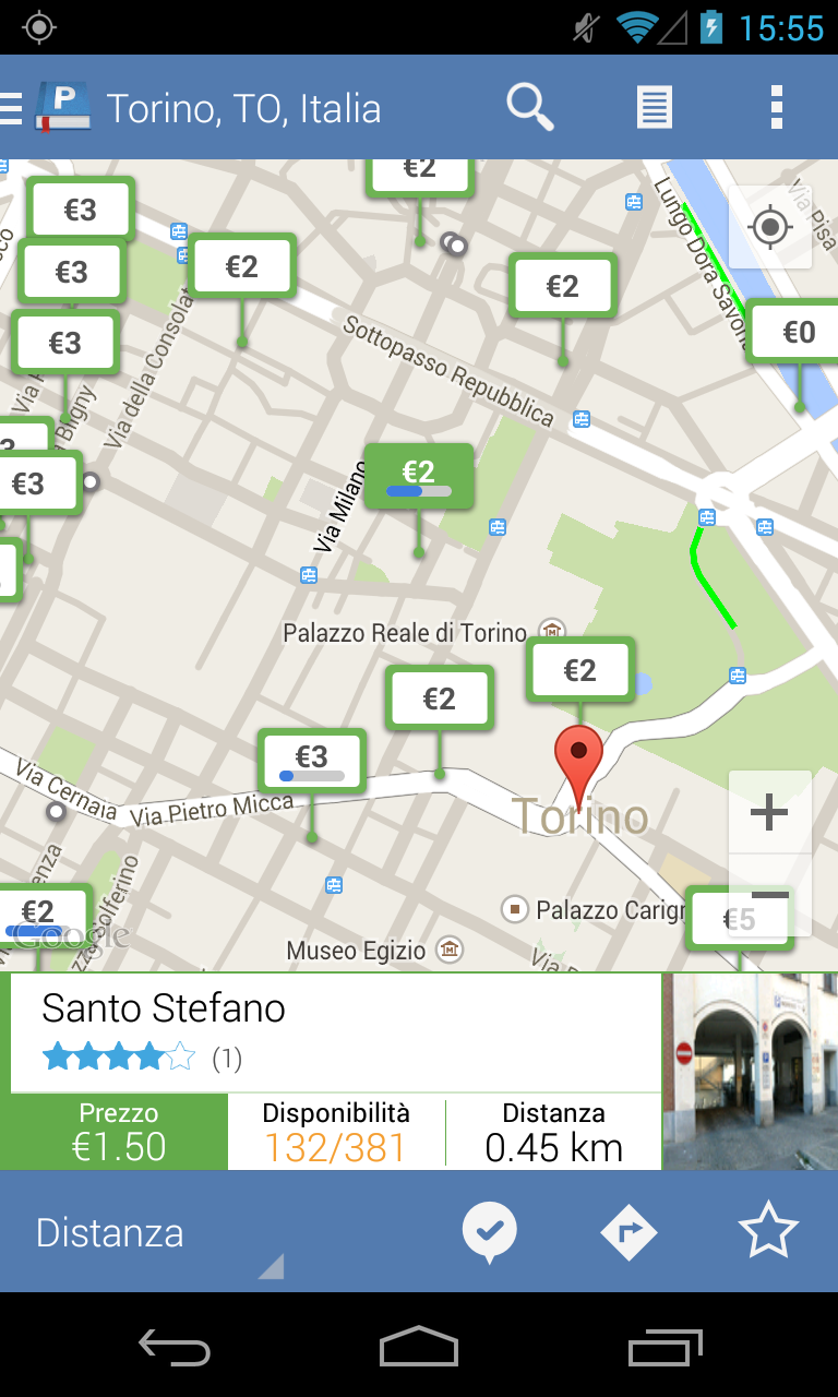 Android application Parkopedia Parking screenshort