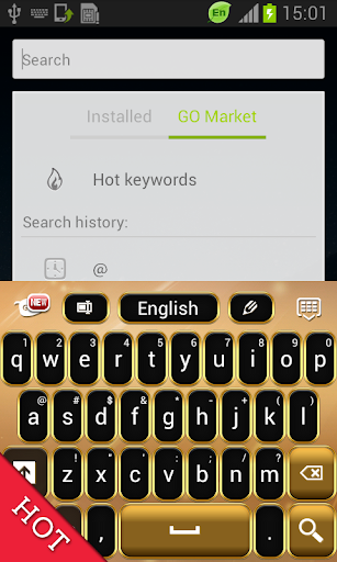 Neon Gold GO Keyboard