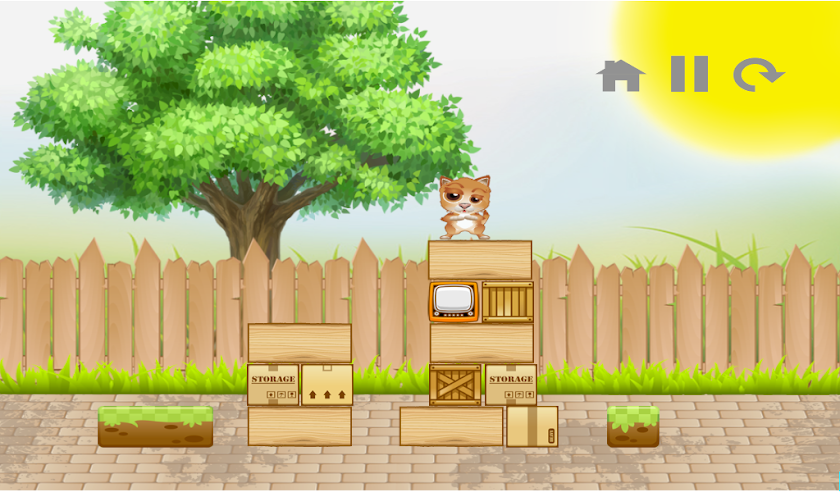 Kitty Cat Physics Puzzle Logic Screen 2