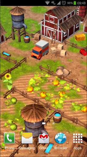 【免費個人化App】Cartoon Farm 3D Live Wallpaper-APP點子