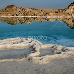 Dead Sea Reflections by Tamir Vaknin - Landscapes Waterscapes