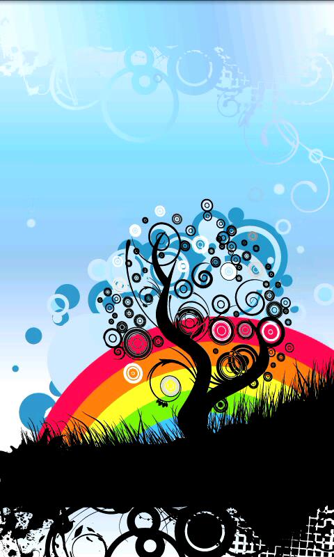 Android application Rainbow Tree Live Wallpaper screenshort