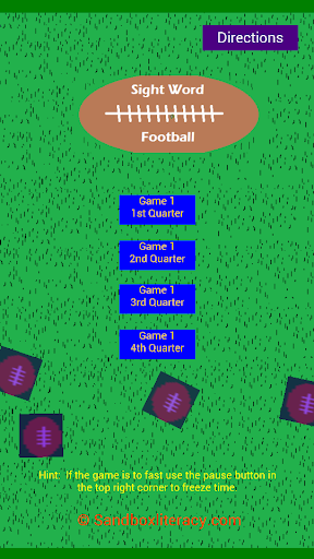 Sight Word Football 101