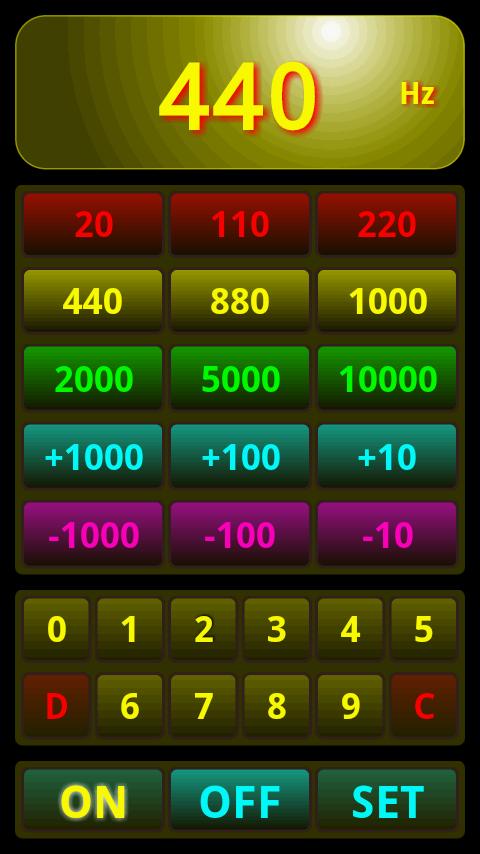 Android application Audiometric SLOT screenshort