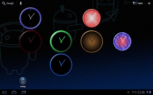 Android application Tablet Clocks screenshort