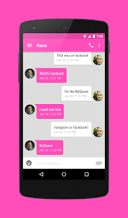 EvolveSMS Theme Pink Material Screenshots 1