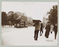 Straatgezicht met trambaan in Hannover