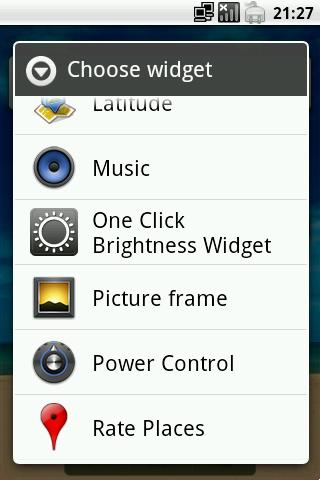 One Click Brightness Widget