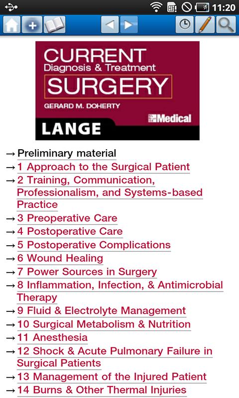 Android application CURRENT D &amp; T Surgery, 13 Ed screenshort