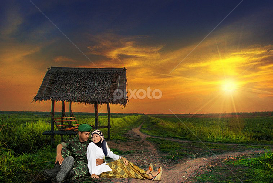 prewed in sawah by Pakcik Muthahir - Novices Only Portraits & People