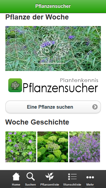 Android application Pflanzensucher+ Pflanzenfinder screenshort