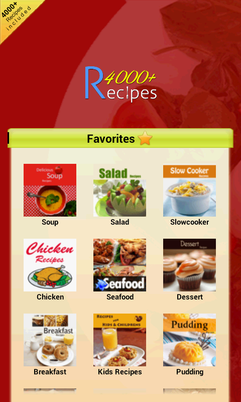 Android application 4000+ Recipes (Cookbook) screenshort