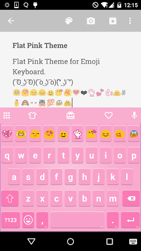Flat Pink Emoji Keyboard