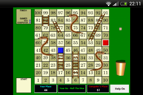 Android application Snakes &amp; Ladders screenshort
