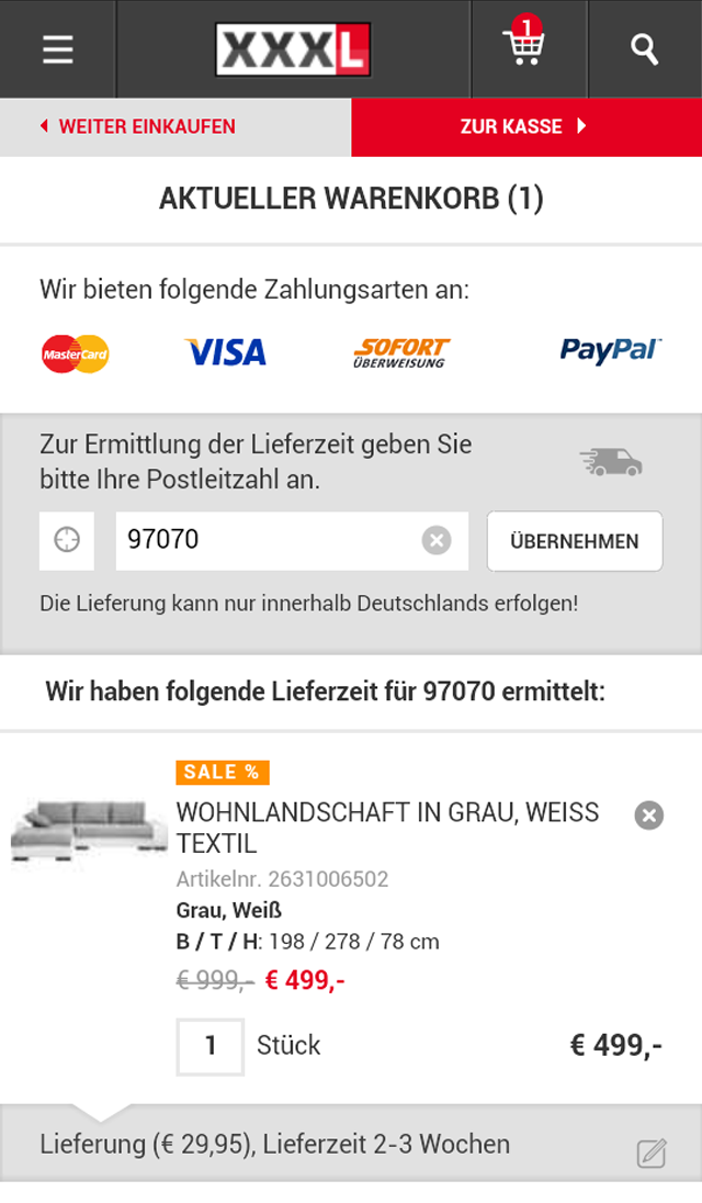 XXXL Deutschland Screen 3