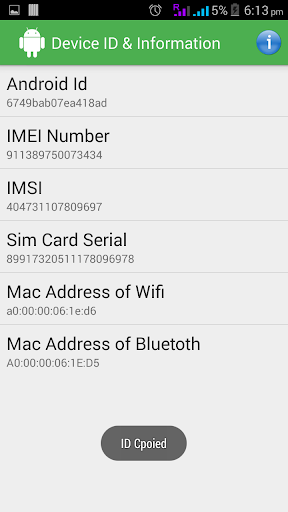 Device ID Info. for Android