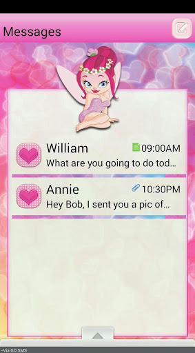 PixieHearts GO SMS THEME