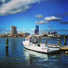 Gardner's Basin in Atlantic City by Dianne Collins - Transportation Boats