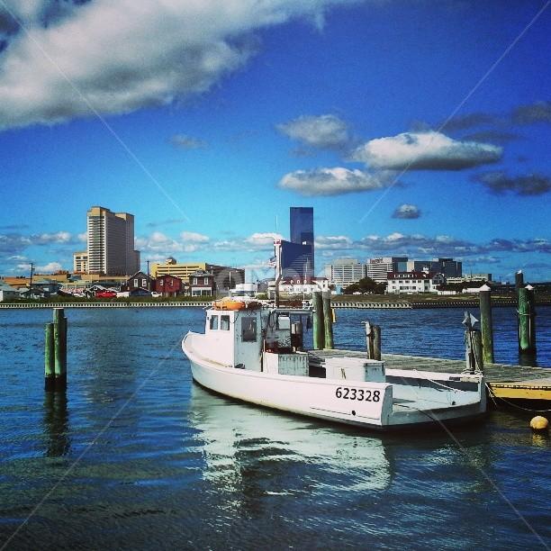 Gardner's Basin in Atlantic City by Dianne Collins - Transportation Boats