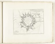 Plattegrond van le Quesnoy, ca. 1702