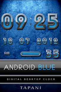 BLUE Digital Clock - náhled