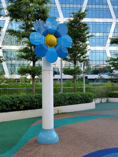 CCP Blue Flower Sculpture