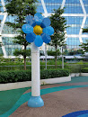 CCP Blue Flower Sculpture