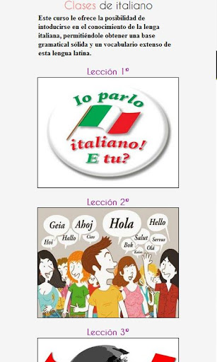 【免費教育App】Clases de Italiano Gratis-APP點子