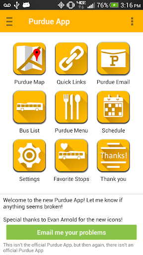 Purdue App - with map