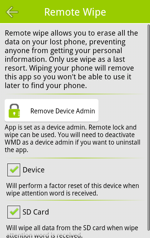 Wheres My Droid - screenshot