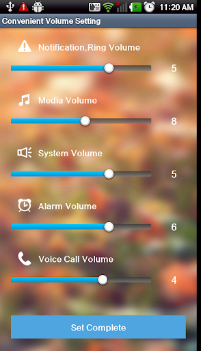 Simple Volume setting widget